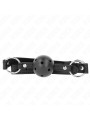 MORDAZA DE BOLA BDSM 4.5 CM NEGRA SILICONA KINK DE LA MARCA KINK COLLAR & GAG