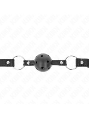 MORDAZA DE BOLA BDSM 4.5 CM NEGRA SILICONA KINK DE LA MARCA KINK COLLAR & GAG