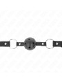 MORDAZA DE BOLA BDSM 4.5 CM NEGRA SILICONA KINK DE LA MARCA KINK COLLAR & GAG
