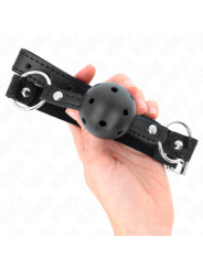 MORDAZA DE BOLA BDSM 4.5 CM NEGRA SILICONA KINK DE LA MARCA KINK COLLAR & GAG