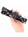 MORDAZA DE BOLA BDSM 4.5 CM NEGRA SILICONA KINK DE LA MARCA KINK COLLAR & GAG