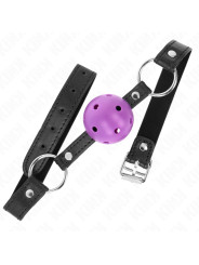 MORDAZA DE BOLA KINK 4.5 CM SILICONA MORADO BDSM DE LA MARCA KINK COLLAR & GAG