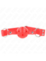 MORDAZA DE BOLA BDSM 4.5 CM ROJA SILICONA SUAVE DE LA MARCA KINK COLLAR & GAG