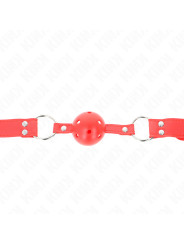 MORDAZA DE BOLA BDSM 4.5 CM ROJA SILICONA SUAVE DE LA MARCA KINK COLLAR & GAG
