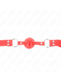MORDAZA DE BOLA BDSM 4.5 CM ROJA SILICONA SUAVE DE LA MARCA KINK COLLAR & GAG