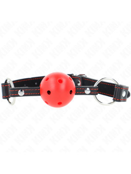 MORDAZA DE BOLA BDSM 4.5 CM ROJA SILICONA KINK DE LA MARCA KINK COLLAR & GAG