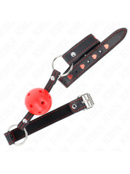 MORDAZA DE BOLA BDSM 4.5 CM ROJA SILICONA KINK DE LA MARCA KINK COLLAR & GAG