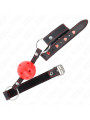 MORDAZA DE BOLA BDSM 4.5 CM ROJA SILICONA KINK DE LA MARCA KINK COLLAR & GAG