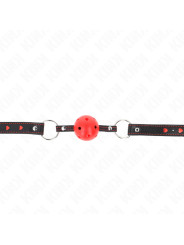 MORDAZA DE BOLA BDSM 4.5 CM ROJA SILICONA KINK DE LA MARCA KINK COLLAR & GAG