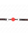 MORDAZA DE BOLA BDSM 4.5 CM ROJA SILICONA KINK DE LA MARCA KINK COLLAR & GAG