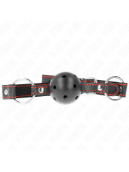 MORDAZA DE BOLA BDSM 4.5 CM NEGRA SILICONA KINK DE LA MARCA KINK COLLAR & GAG