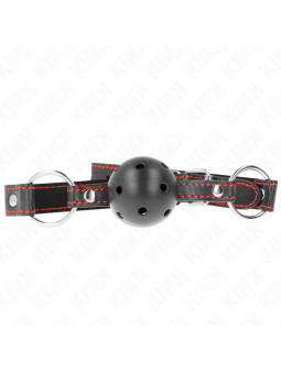 MORDAZA DE BOLA BDSM 4.5 CM NEGRA SILICONA KINK DE LA MARCA KINK COLLAR & GAG