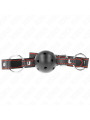 MORDAZA DE BOLA BDSM 4.5 CM NEGRA SILICONA KINK DE LA MARCA KINK COLLAR & GAG