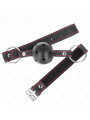 MORDAZA DE BOLA BDSM 4.5 CM NEGRA SILICONA KINK DE LA MARCA KINK COLLAR & GAG