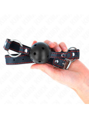 MORDAZA DE BOLA BDSM 4.5 CM NEGRA SILICONA KINK DE LA MARCA KINK COLLAR & GAG