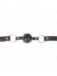 MORDAZA DE BOLA BDSM 4.5 CM NEGRA SILICONA KINK DE LA MARCA KINK COLLAR & GAG