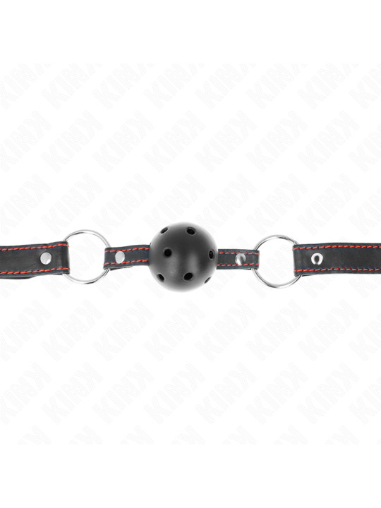 MORDAZA DE BOLA BDSM 4.5 CM NEGRA SILICONA KINK DE LA MARCA KINK COLLAR & GAG