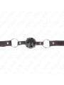 MORDAZA DE BOLA BDSM 4.5 CM NEGRA SILICONA KINK DE LA MARCA KINK COLLAR & GAG