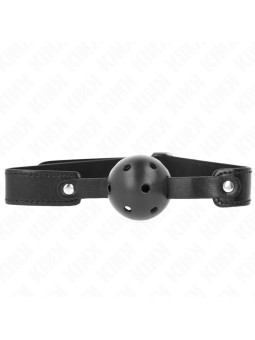 MORDAZA DE BOLA BDSM 4.5 CM SILICONA NEGRO KINK DE LA MARCA KINK COLLAR & GAG