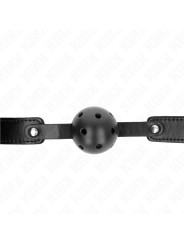 MORDAZA DE BOLA BDSM 4.5 CM SILICONA NEGRO KINK DE LA MARCA KINK COLLAR & GAG