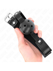 MORDAZA DE BOLA BDSM 4.5 CM SILICONA NEGRO KINK DE LA MARCA KINK COLLAR & GAG