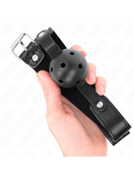 MORDAZA DE BOLA BDSM 4.5 CM SILICONA NEGRO KINK DE LA MARCA KINK COLLAR & GAG