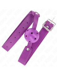 MORDAZA DE BOLA KINK 4.5 CM TRANSPIRABLE MORADO DE LA MARCA KINK COLLAR & GAG