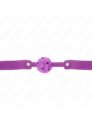 MORDAZA DE BOLA KINK 4.5 CM TRANSPIRABLE MORADO DE LA MARCA KINK COLLAR & GAG
