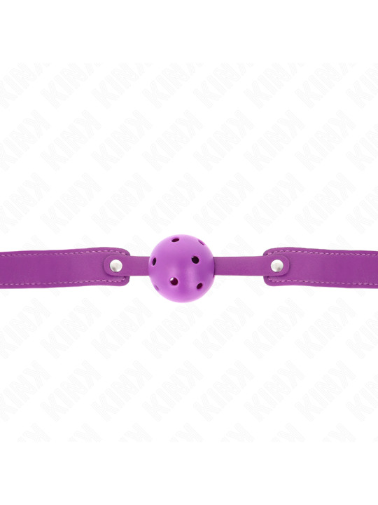 MORDAZA DE BOLA KINK 4.5 CM TRANSPIRABLE MORADO DE LA MARCA KINK COLLAR & GAG
