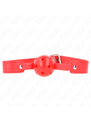 MORDAZA DE BOLA KINK 4.5 CM SILICONA ROJO BDSM DE LA MARCA KINK COLLAR & GAG