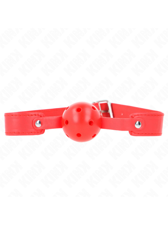 MORDAZA DE BOLA KINK 4.5 CM SILICONA ROJO BDSM DE LA MARCA KINK COLLAR & GAG