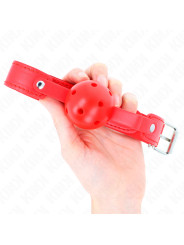 MORDAZA DE BOLA KINK 4.5 CM SILICONA ROJO BDSM DE LA MARCA KINK COLLAR & GAG