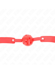 MORDAZA DE BOLA KINK 4.5 CM SILICONA ROJO BDSM DE LA MARCA KINK COLLAR & GAG