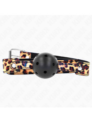MORDAZA DE BOLA KINK 4.5 CM TRANSPIRABLE LEOPARDO DE LA MARCA KINK COLLAR & GAG