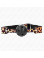 MORDAZA DE BOLA KINK 4.5 CM TRANSPIRABLE LEOPARDO DE LA MARCA KINK COLLAR & GAG