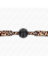 MORDAZA DE BOLA KINK 4.5 CM TRANSPIRABLE LEOPARDO DE LA MARCA KINK COLLAR & GAG