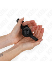 MORDAZA DE BOLA KINK 4.5 CM TRANSPIRABLE NEGRO DE LA MARCA KINK COLLAR & GAG