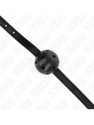 MORDAZA DE BOLA KINK 4.5 CM TRANSPIRABLE NEGRO DE LA MARCA KINK COLLAR & GAG