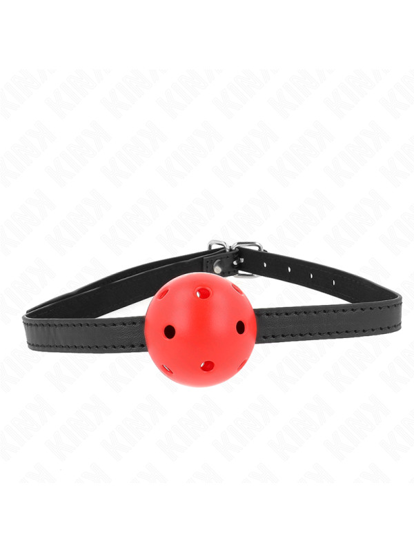 MORDAZA DE BOLA KINK 4.5 CM TRANSPIRABLE ROJO DE LA MARCA KINK COLLAR & GAG