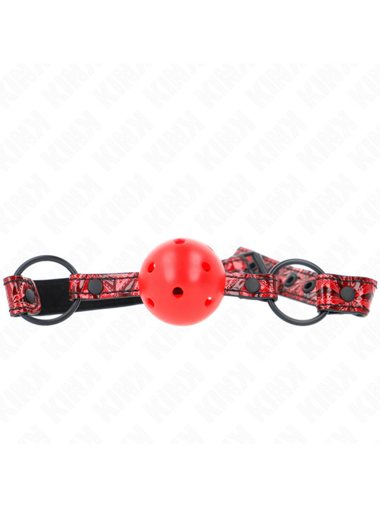 MORDAZA DE BOLA KINK 4.5 CM DIAMANTE AJUSTABLE BDSM DE LA MARCA KINK COLLAR & GAG
