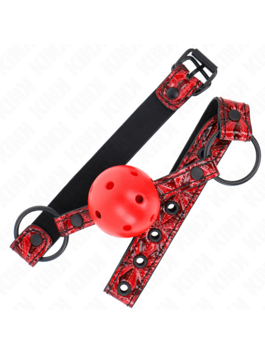 MORDAZA DE BOLA KINK 4.5 CM DIAMANTE AJUSTABLE BDSM DE LA MARCA KINK COLLAR & GAG