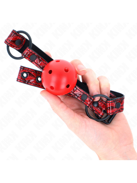 MORDAZA DE BOLA KINK 4.5 CM DIAMANTE AJUSTABLE BDSM DE LA MARCA KINK COLLAR & GAG