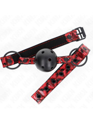 MORDAZA DE BOLA KINK 4.5 CM DIAMANTE AJUSTABLE 42-60 CM DE LA MARCA KINK COLLAR & GAG