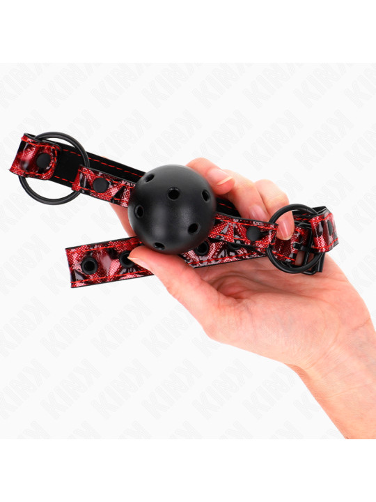 MORDAZA DE BOLA KINK 4.5 CM DIAMANTE AJUSTABLE 42-60 CM DE LA MARCA KINK COLLAR & GAG