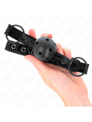 MORDAZA DE BOLA KINK 4.5 CM DIAMANTE AJUSTABLE 42-60 CM DE LA MARCA KINK COLLAR & GAG