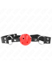 MORDAZA DE BOLA KINK 4 CM TRANSPIRABLE ROJO AJUSTABLE DE LA MARCA KINK COLLAR & GAG
