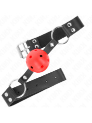 MORDAZA DE BOLA KINK 4 CM TRANSPIRABLE ROJO AJUSTABLE DE LA MARCA KINK COLLAR & GAG