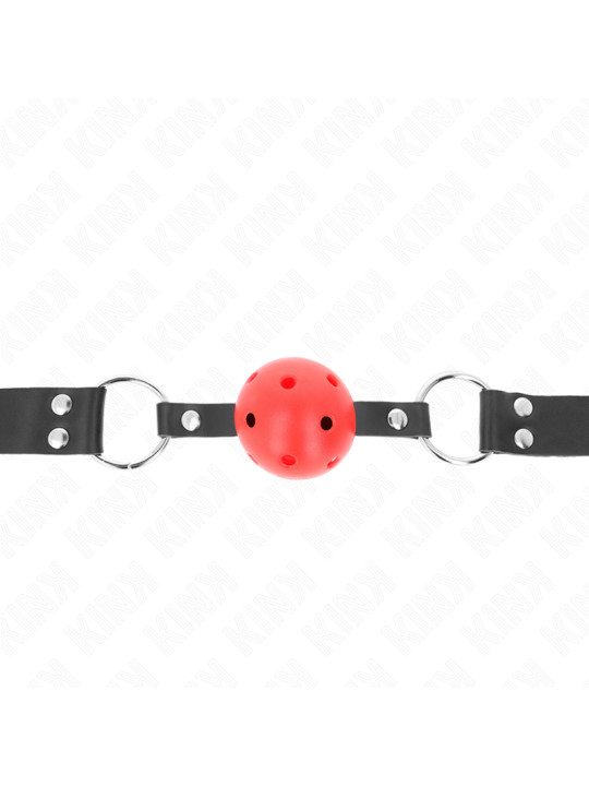 MORDAZA DE BOLA KINK 4 CM TRANSPIRABLE ROJO AJUSTABLE DE LA MARCA KINK COLLAR & GAG