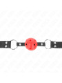 MORDAZA DE BOLA KINK 4 CM TRANSPIRABLE ROJO AJUSTABLE DE LA MARCA KINK COLLAR & GAG