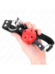 MORDAZA DE BOLA KINK 4 CM TRANSPIRABLE ROJO AJUSTABLE DE LA MARCA KINK COLLAR & GAG